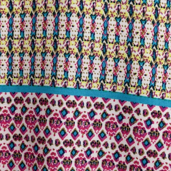 GAP Maxi Dress Tie Waist Sleeveless V-Neck Pockets Mixed Print Rayon Pink | Sz M - Picture 12 of 14